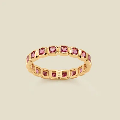 Made By Mary October Birthstone Eternity Ring In Gold