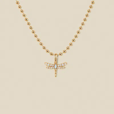 Made By Mary Opal Dragonfly Bead Chain Necklace In Transparent