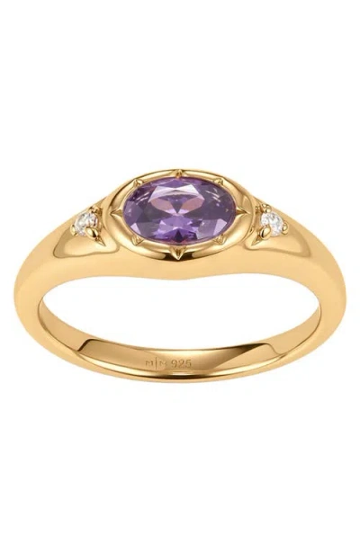 Made By Mary Oval Birthstone Signet Ring