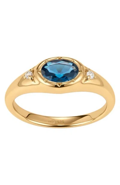Made By Mary Oval Birthstone Signet Ring