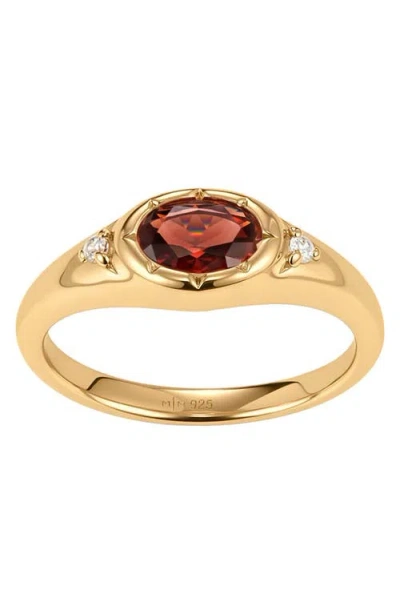 Made By Mary Oval Birthstone Signet Ring