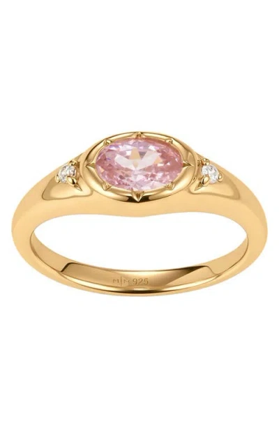 Made By Mary Oval Birthstone Signet Ring