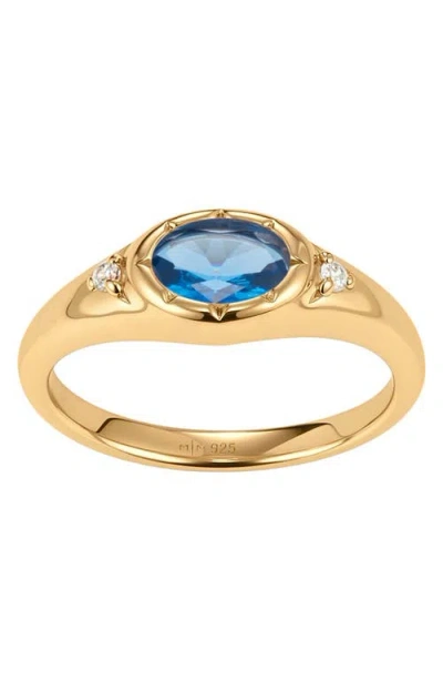 Made By Mary Oval Birthstone Signet Ring