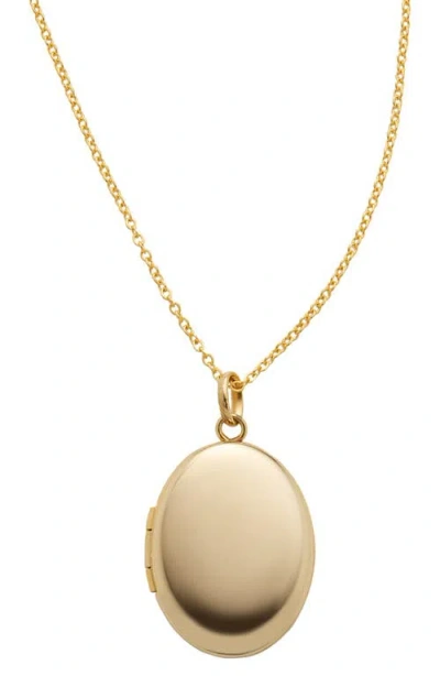 Made By Mary Oval Locket Necklace In Gold