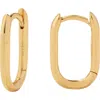 Made By Mary Paper Clip Hoop Earrings In Gold