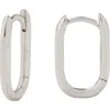 Made By Mary Paper Clip Hoop Earrings In Metallic