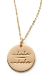 Made By Mary Pause Collection Disc Necklace