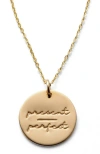 Made By Mary Pause Collection Disc Necklace