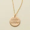 Made By Mary Pause Collection Disc Necklace In Gold