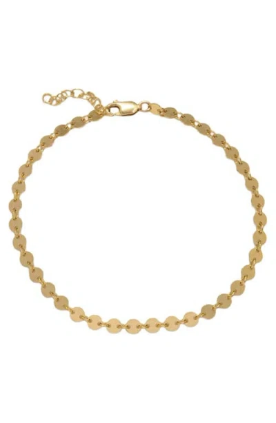 Made By Mary Poppy Chain Anklet In Gold