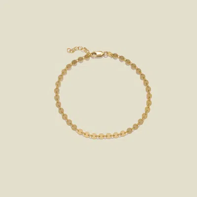Made By Mary Poppy Chain Anklet In Gold