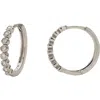 Made By Mary Poppy Cubic Zirconia Hoop Earrings In Metallic
