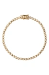 Made By Mary Poppy Cubic Zirconia Tennis Bracelet In Gold
