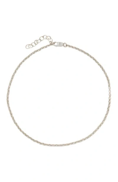 Made By Mary Rolo Chain Anklet In Metallic