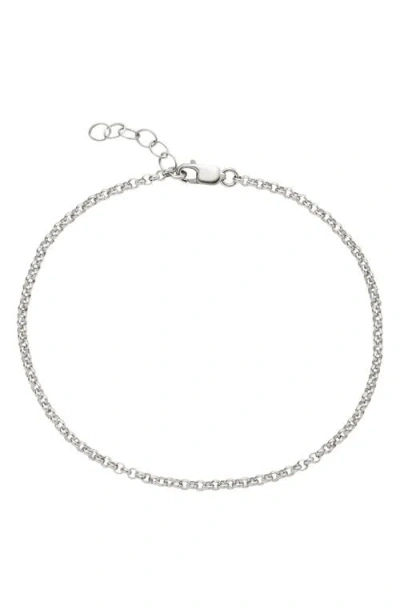 Made By Mary Rolo Chain Bracelet In Silver