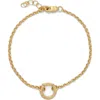 Made By Mary Rolo Charm Bracelet With Link Lock In Gold