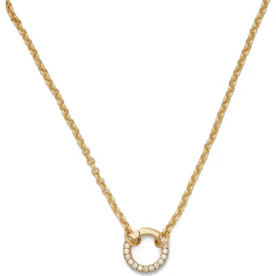 Made By Mary Rolo Charm Necklace With Cz Link Lock