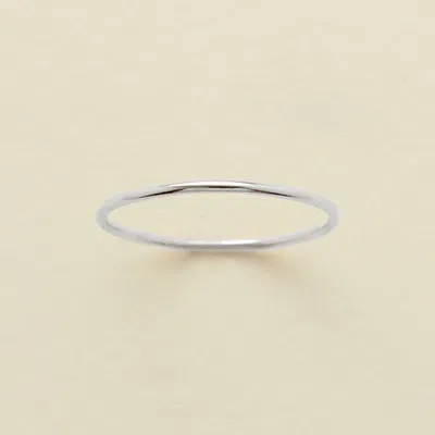 Made By Mary Round Stacking Ring In Silver