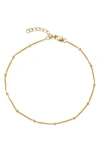 Made By Mary Satellite Chain Anklet In Gold