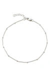 Made By Mary Satellite Chain Anklet In Metallic