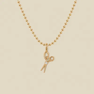 Made By Mary Scissors Bead Chain Necklace In White