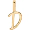 Made By Mary Script Initial Charm Gold Vermeil
