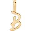Made By Mary Script Initial Charm Gold Vermeil In Neutral
