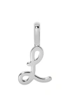 Made By Mary Script Initial Charm Silver
