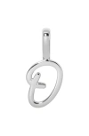 Made By Mary Script Initial Charm Silver In Metallic