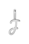 Made By Mary Script Initial Charm Silver In Neutral