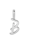Made By Mary Script Initial Charm Silver In Metallic