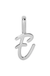 Made By Mary Script Initial Charm Silver