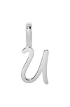 Made By Mary Script Initial Charm Silver