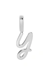 Made By Mary Script Initial Charm Silver