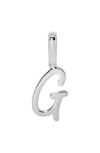 Made By Mary Script Initial Charm Silver In Metallic