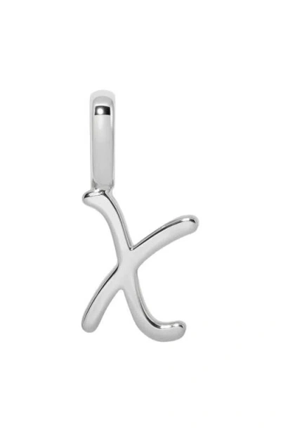 Made By Mary Script Initial Charm Silver In Metallic