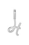 Made By Mary Script Initial Charm Silver In Metallic