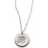 Made By Mary September Birth Flower Necklace In Silver