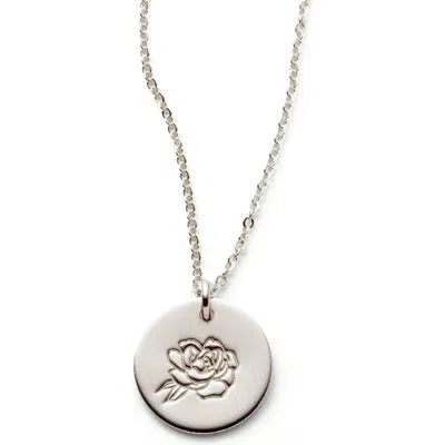 Made By Mary September Birth Flower Necklace In Silver