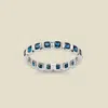 Made By Mary Cubic Zirconia Eternity Birthstone Ring In Gray