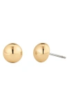 Made By Mary Sol Button Stud Earrings In Gold