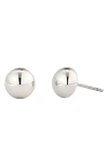 Made By Mary Sol Button Stud Earrings In Silver