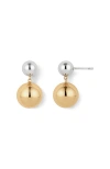 Made By Mary Sol Drop Stud Earrings In Gold