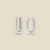 Made By Mary Sol Paperclip Hoop Earrings In Metallic