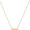 Made By Mary Solid Gold Mama Necklace In Gold