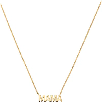 Made By Mary Solid Gold Mama Necklace