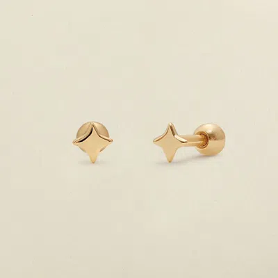 Made By Mary Star Stud Earrings In Brown
