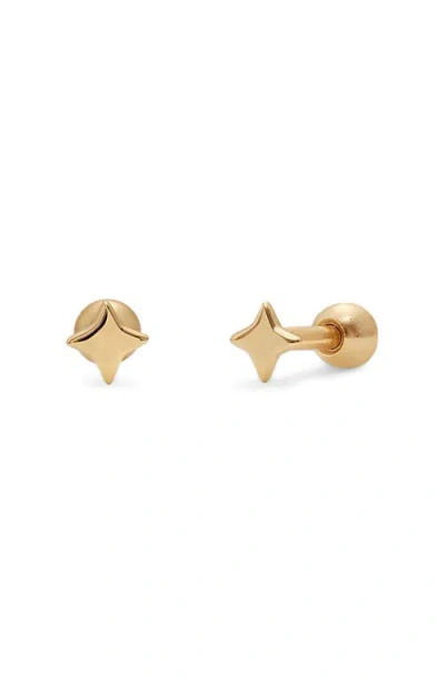 Made By Mary Star Stud Earrings In Gold