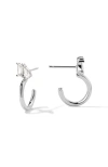 Made By Mary Toi Et Moi Hoop Earrings In Silver
