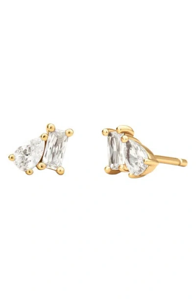 Made By Mary Toi Et Moi Stud Earrings In Gold